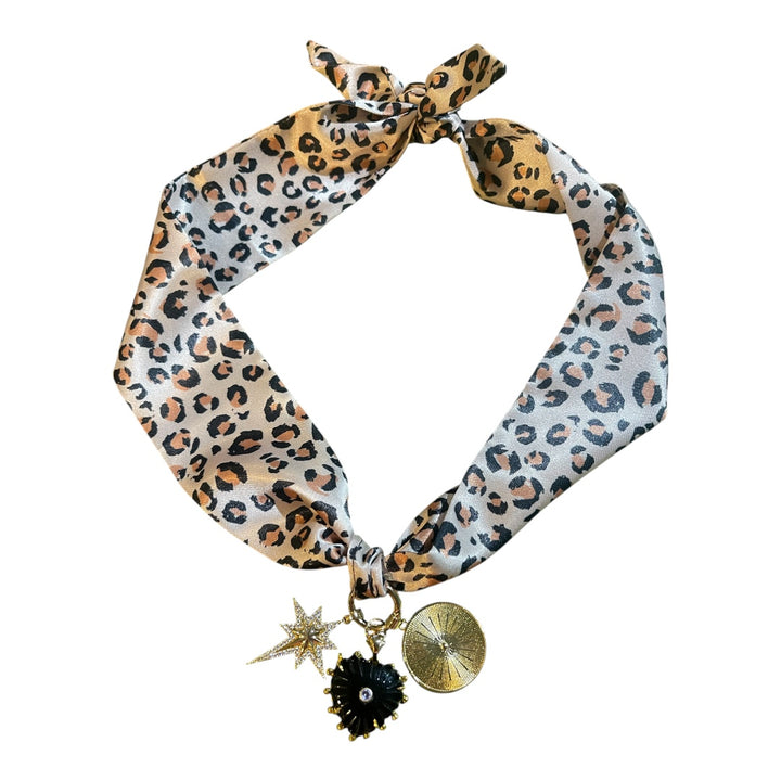Scarf Charm Necklace-Leopard