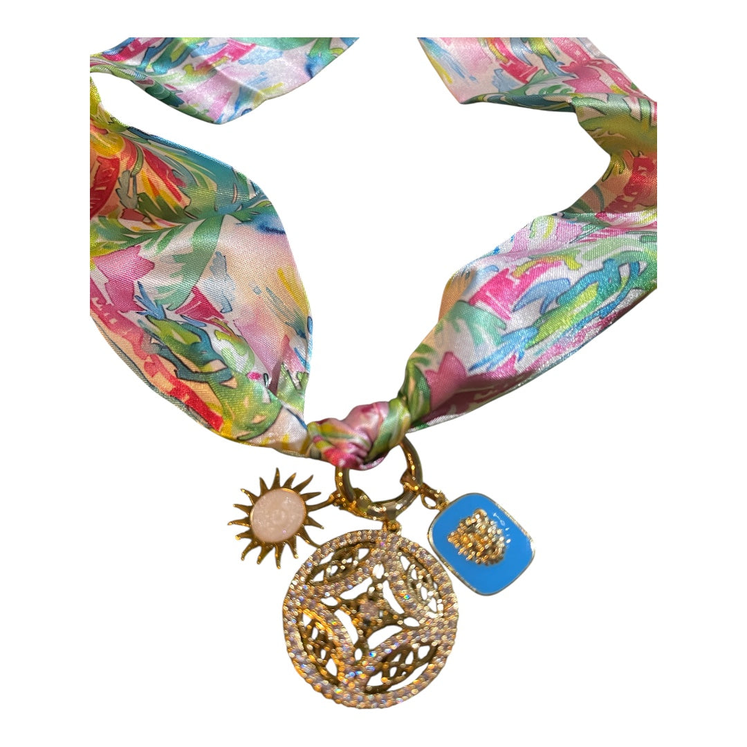 Scarf Charm Necklace-Pastel
