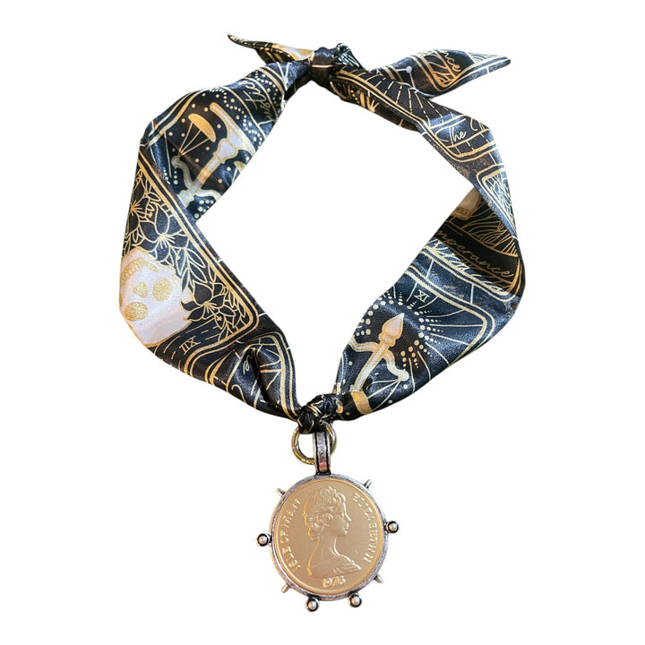 Scarf Charm Necklace-Celestial Medallion