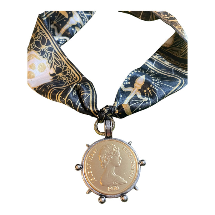 Scarf Charm Necklace-Celestial Medallion