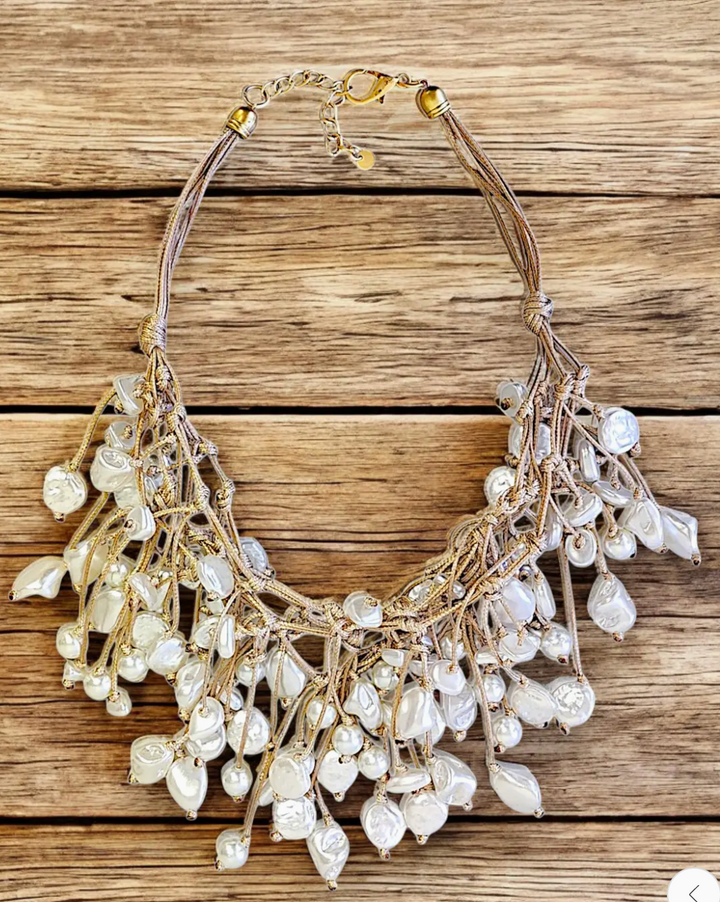 Coastal Pearl Bib Necklace