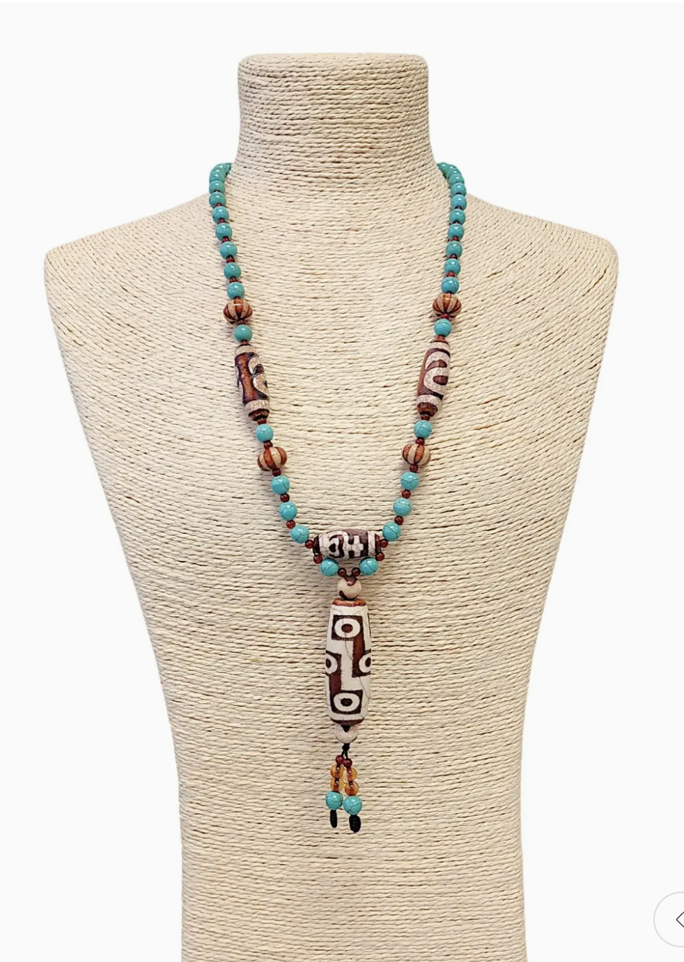 Turquoise Beaded Boho Necklace