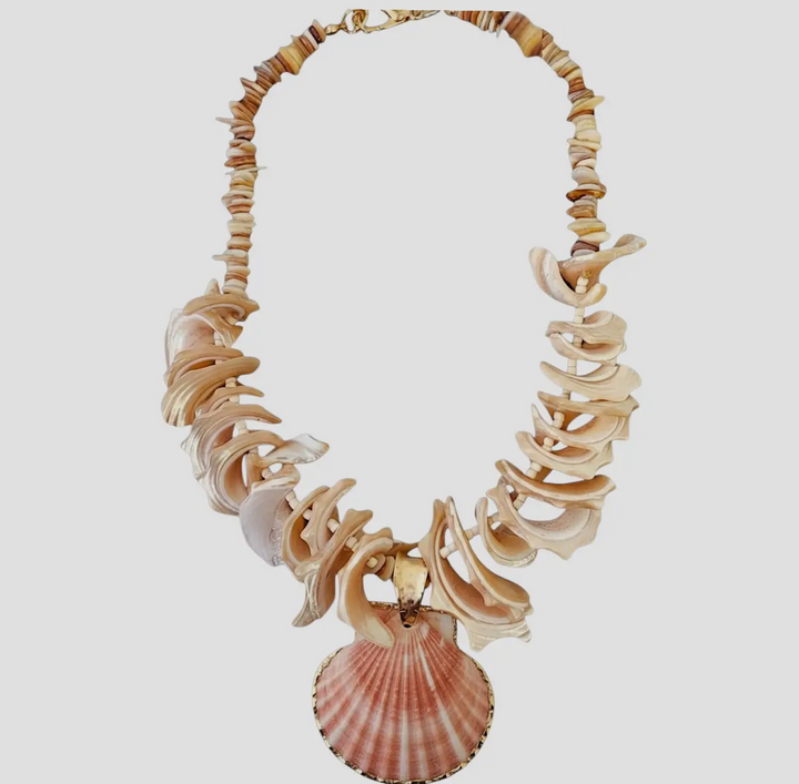 Chunky Seashell Statement Necklace