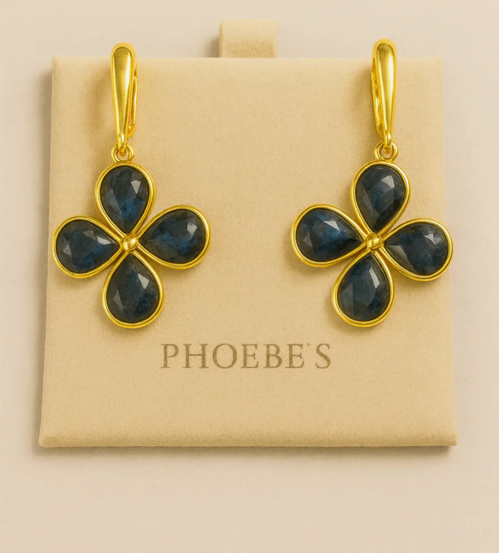 Natural Stone Labradorite Earrings