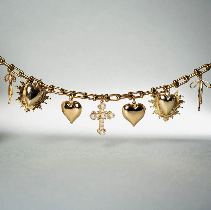 Heart Charm Gold Necklace