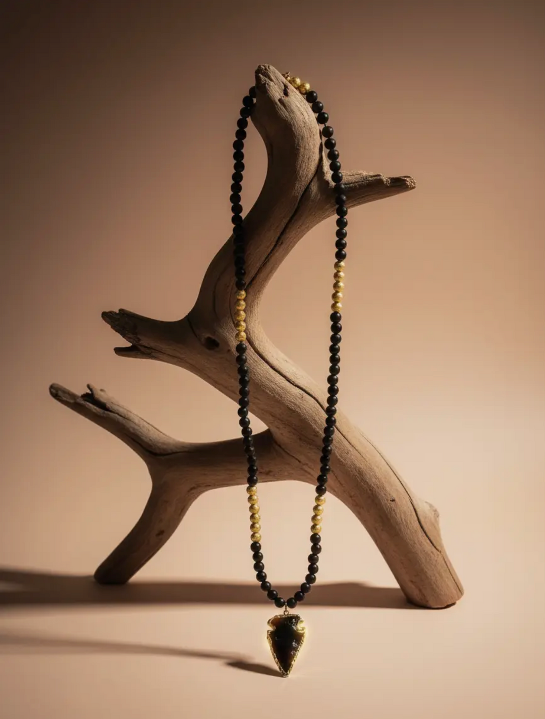 Natural Obsidian Arrowhead Necklace