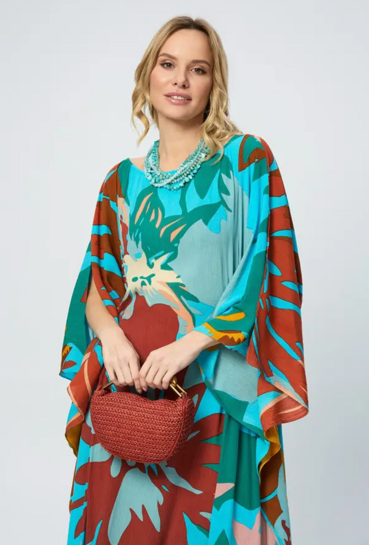 Kaftan Maxi Dress-Teal