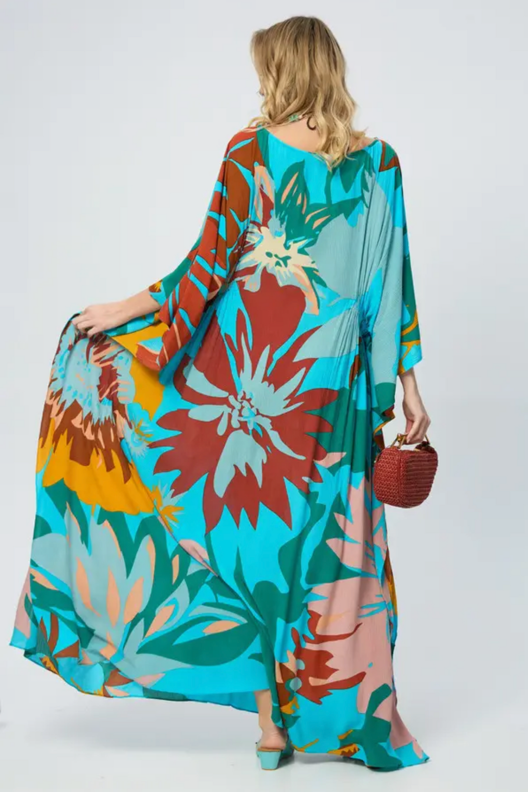 Kaftan Maxi Dress-Teal