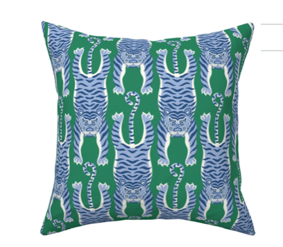 Custom Made Designer Throw Pillows-Tiger by the Tail