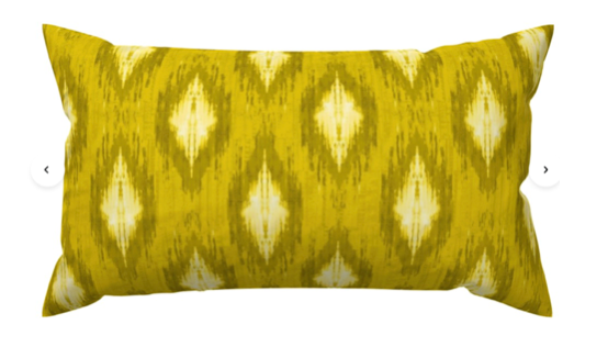 Custom Made Designer Throw Pillow-Jungle Tiger Ikat