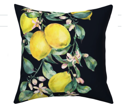 Custom Made Designer Pillow Set-Lemon Zest