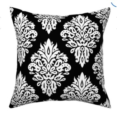 Custom Made Designer Throw Pillow-Lemon Zest Baroque