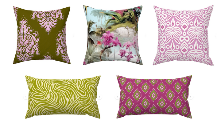 Custom Made Designer Pillow Sets-Orchid Heaven
