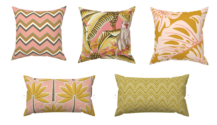 Custom Made Designer Throw Pillow-The Colony Hotel