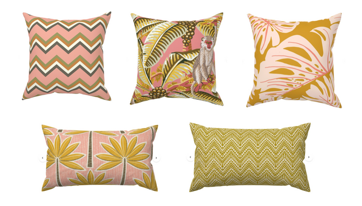 Custom Made Designer Throw Pillow-The Colony Hotel