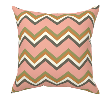 Custom Designed Designer Throw Pillow-The Colony Hotel Chevron
