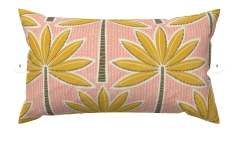 Custom Designed Throw Pillow-The Colony Hotel Palm