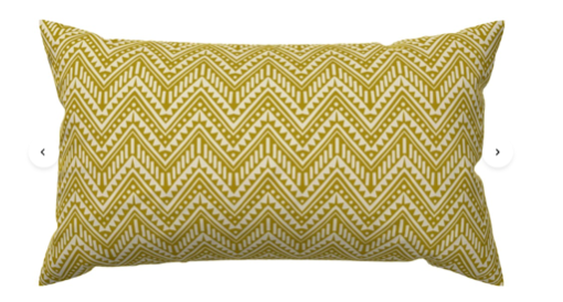 Custom Designed Throw Pillow-The Colony Hotel Zig Zag
