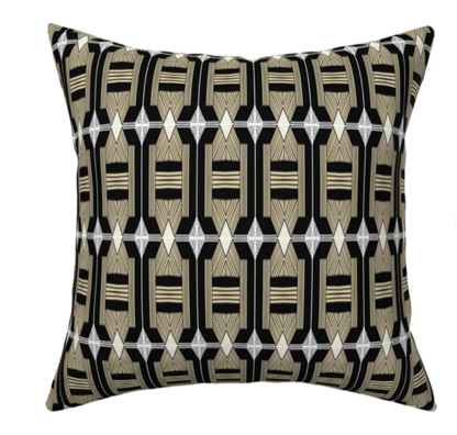 Custom Designer Throw Pillow-Lemur Jungle Tribal