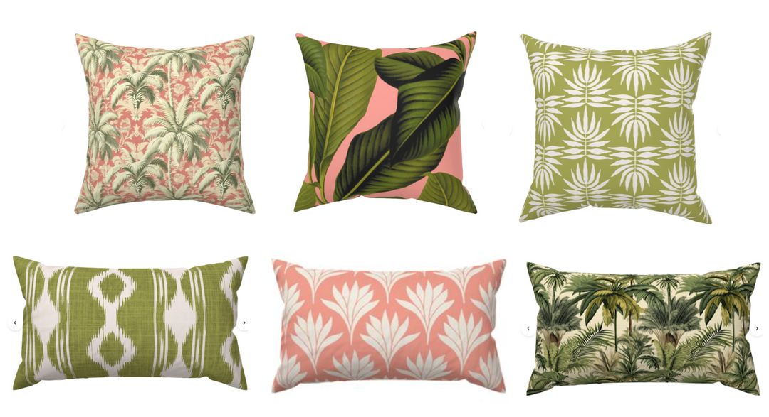 Custom Made Designer Throw Pillow-Palm Beach