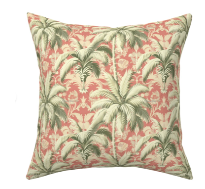 Custom Made Designer Throw Pillow-Palm Beach Palm
