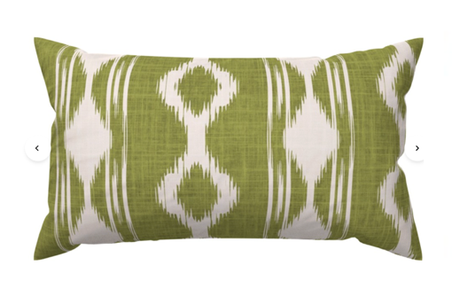 Custom Made Designer Throw Pillow-Palm Beach Ikat