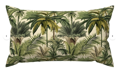 Custom Made Designer Throw Pillow-Palm Beach Retro Palm