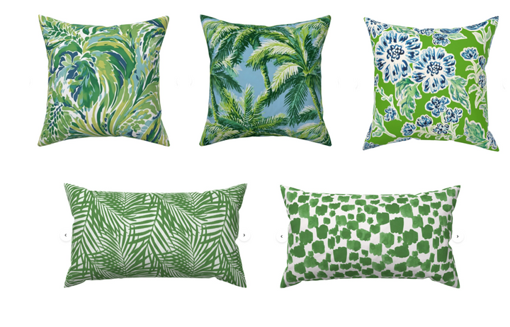 Custom Designed Throw Pillow-Bahama Breeze Palm