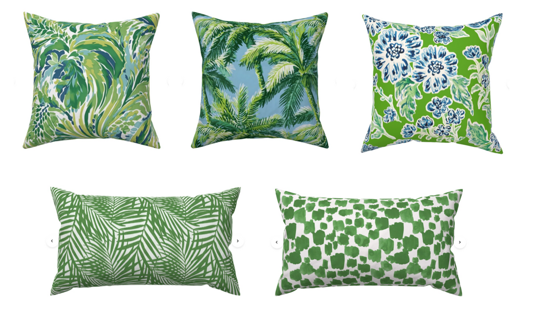 Custom Made Designer Pillow-Bahama Breeze Dabs