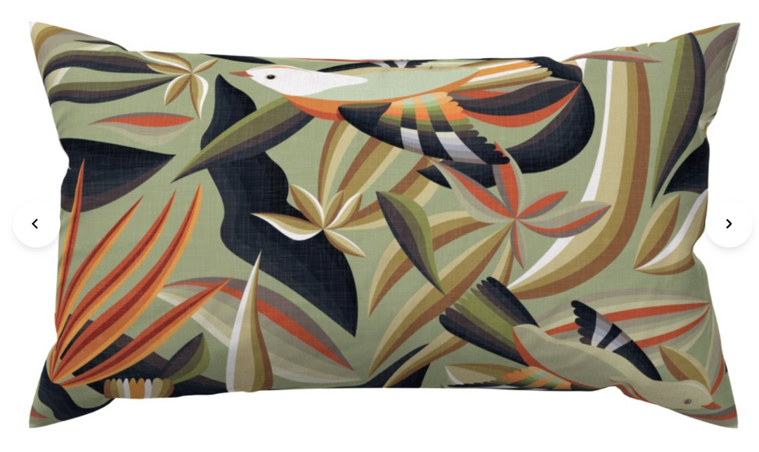 Custom Made Designer Throw Pillow-Brasilia