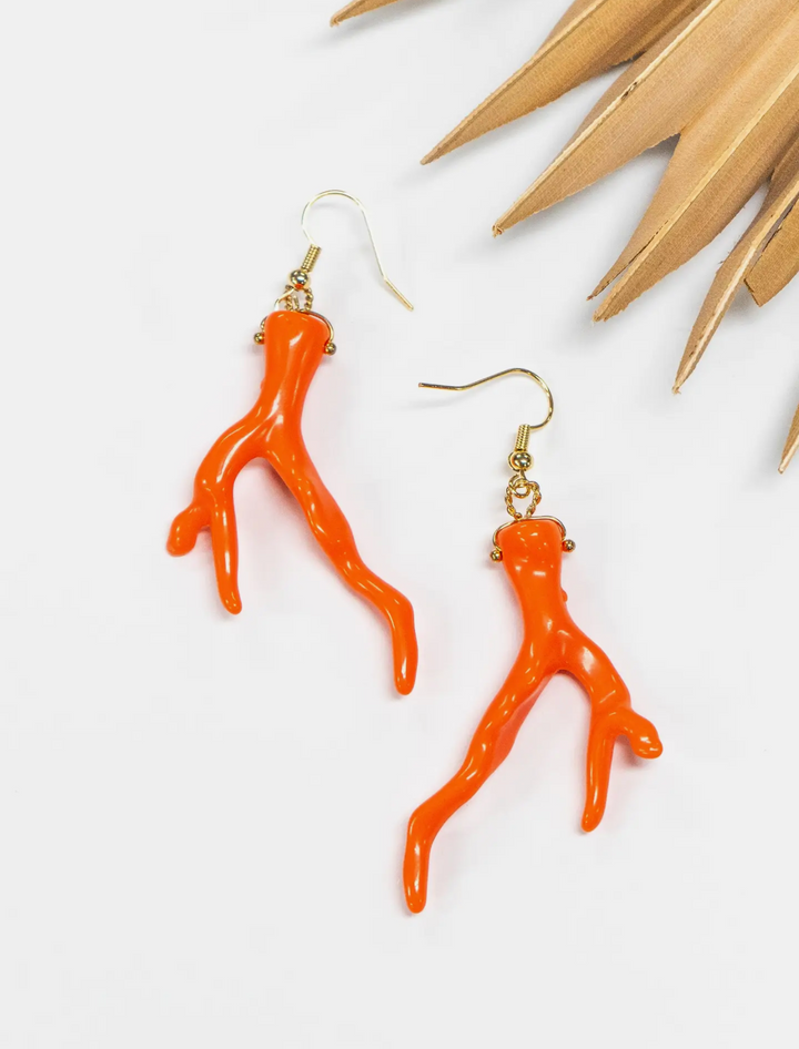 Caribbean Coral Earrings