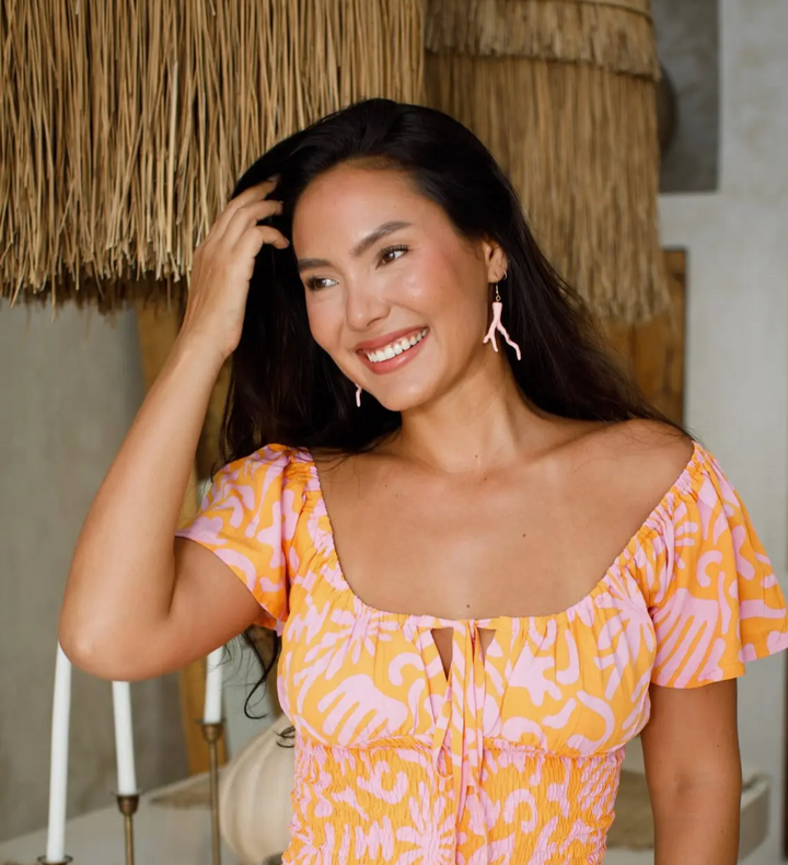 Caribbean Coral Earrings