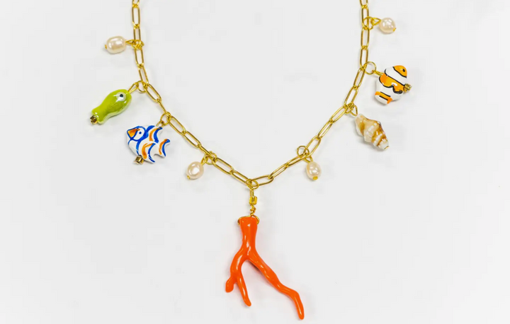 Coral Charm Necklace
