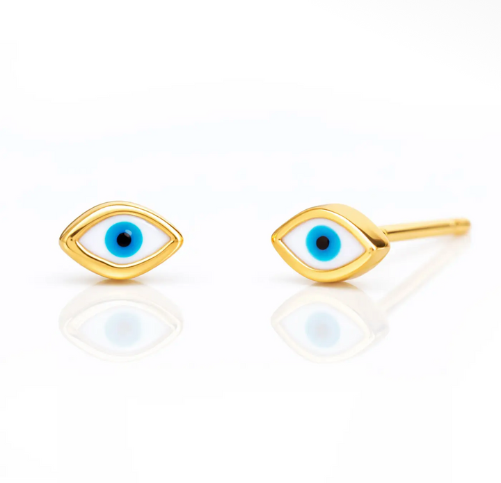 Evil Eye Stud Enamel Earrings