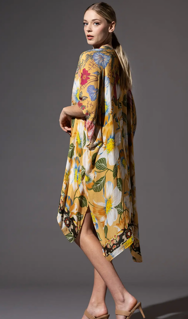 Kimono Top-Chickory Gold