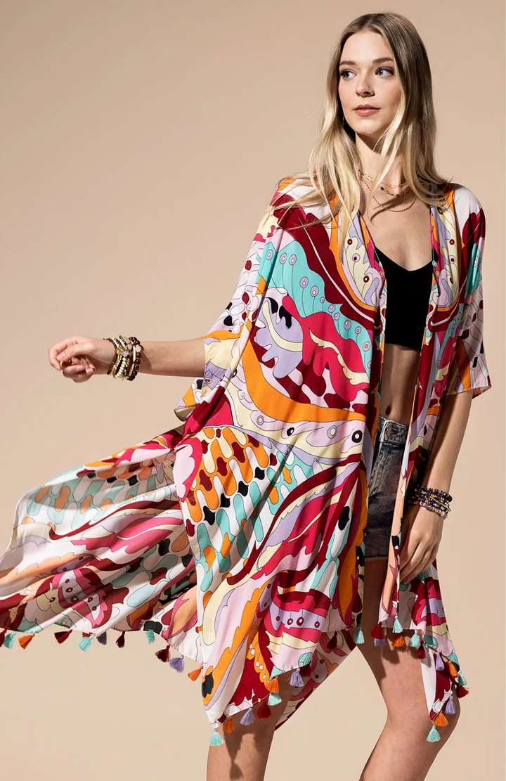 Kimono Top-Multi