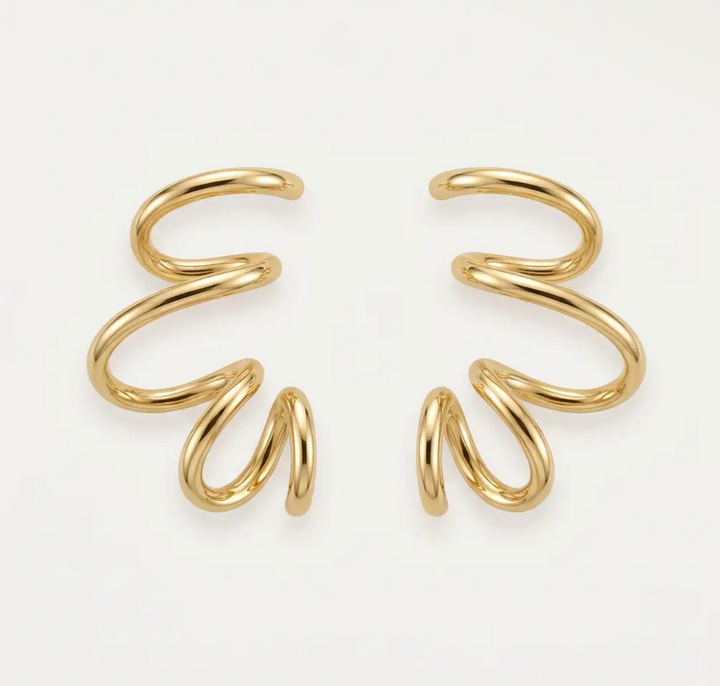 14K Gold Filled Sculptural Ribbon Earrings