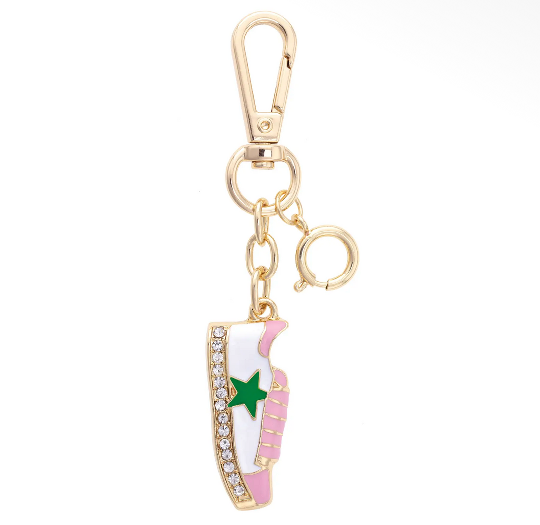 Bag Charm-Rhinestone Pink Sneaker
