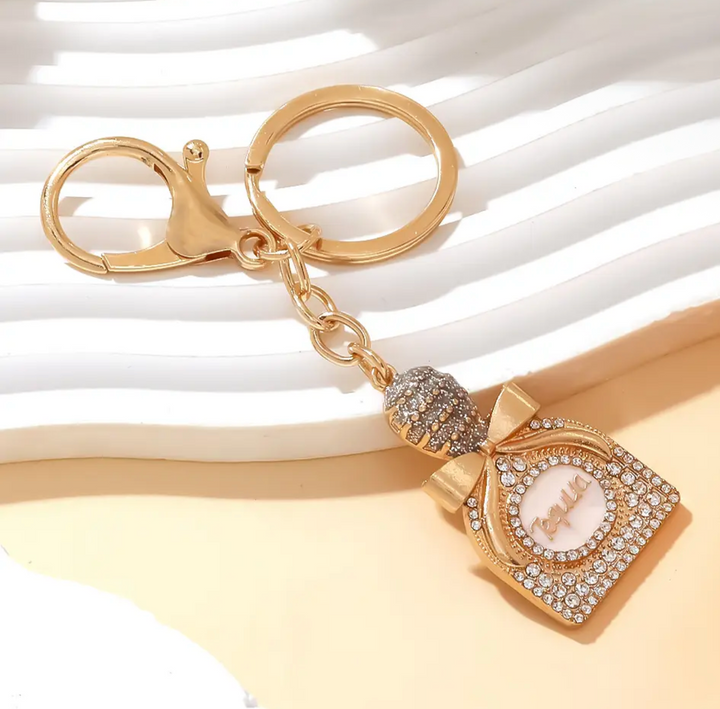 Bag Charm-Rhinestone Studded Perfume Bottle