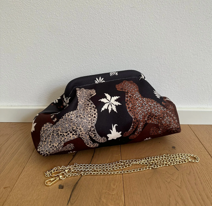 Fabric Clutch Bag-Nero