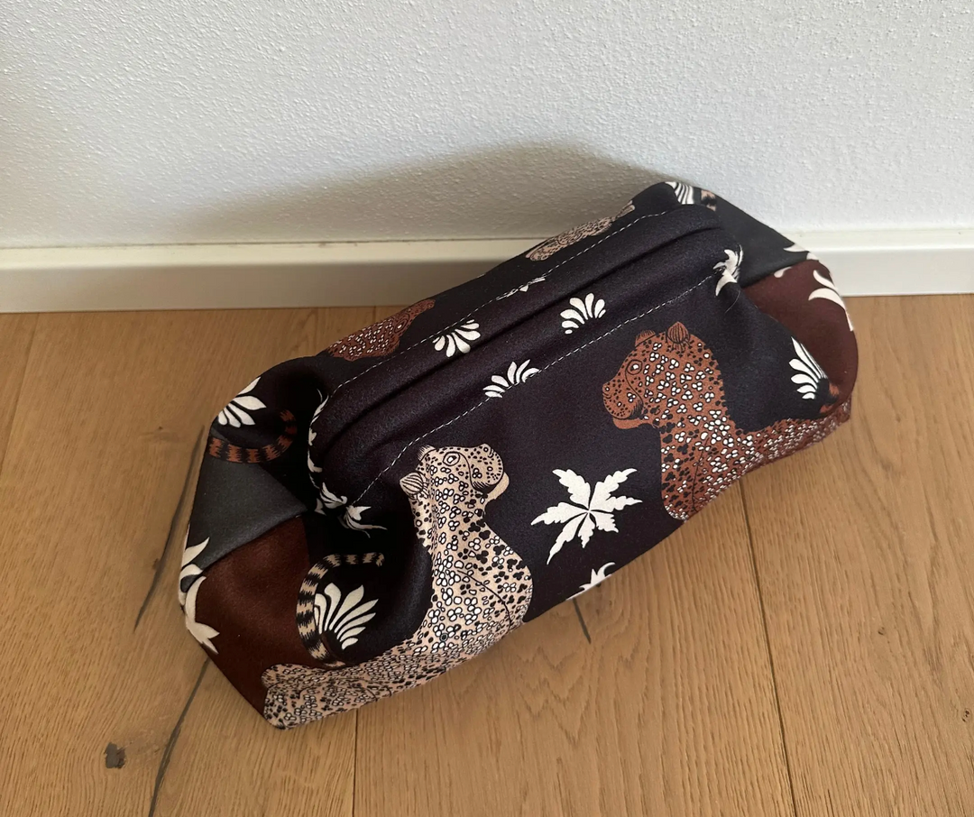 Fabric Clutch Bag-Nero