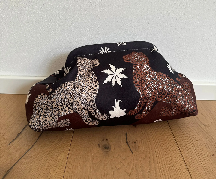 Fabric Clutch Bag-Nero