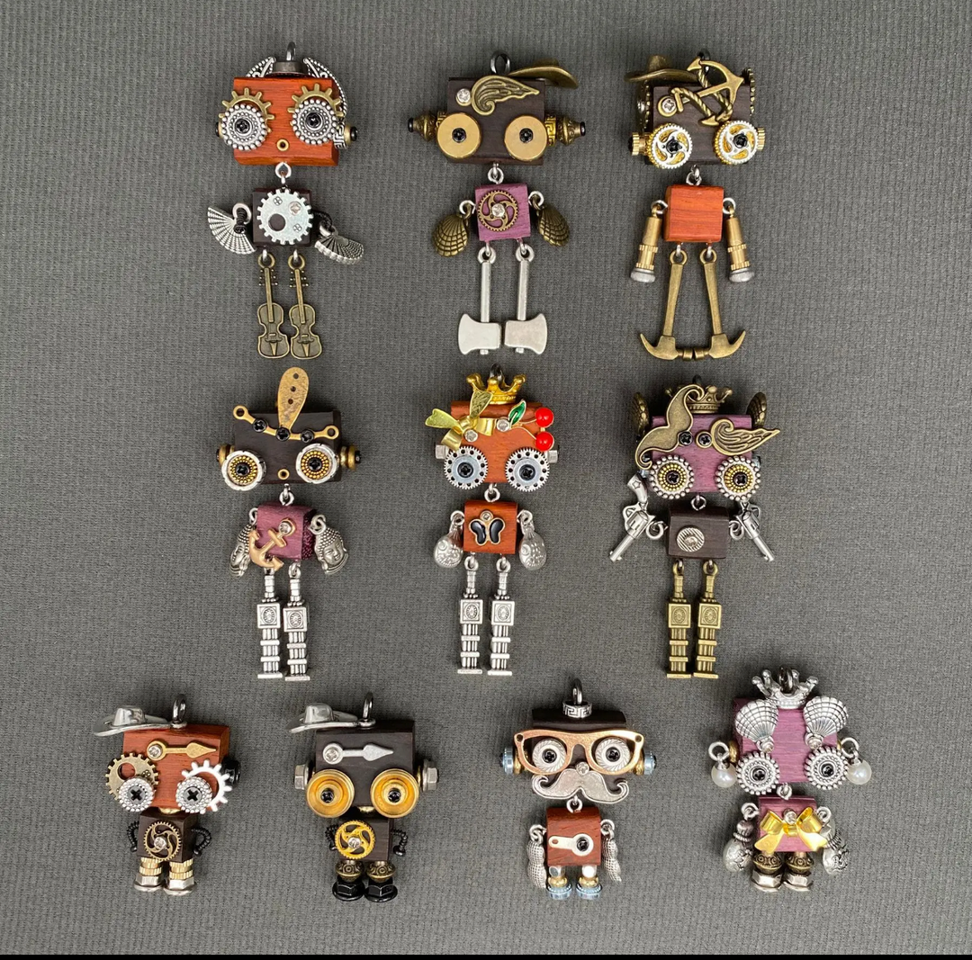Handmade Punk Robot Necklace-Wysteria