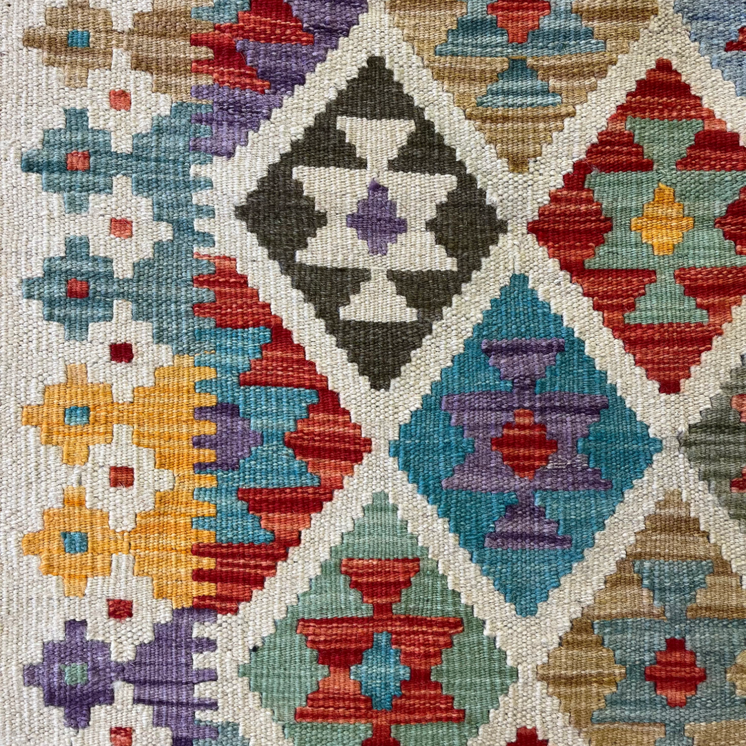 Hand-Knotted Wool Kilim