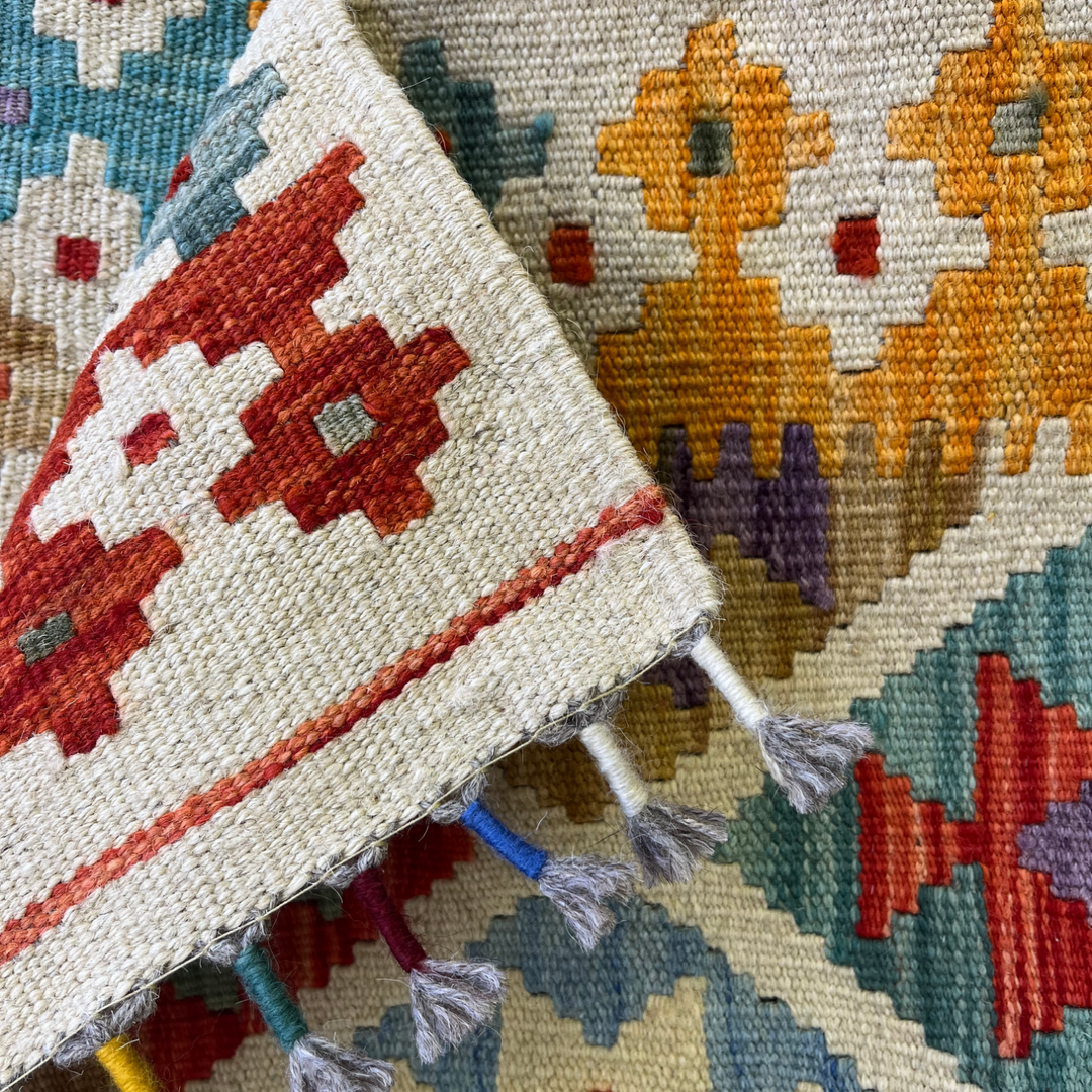 Hand-Knotted Wool Kilim