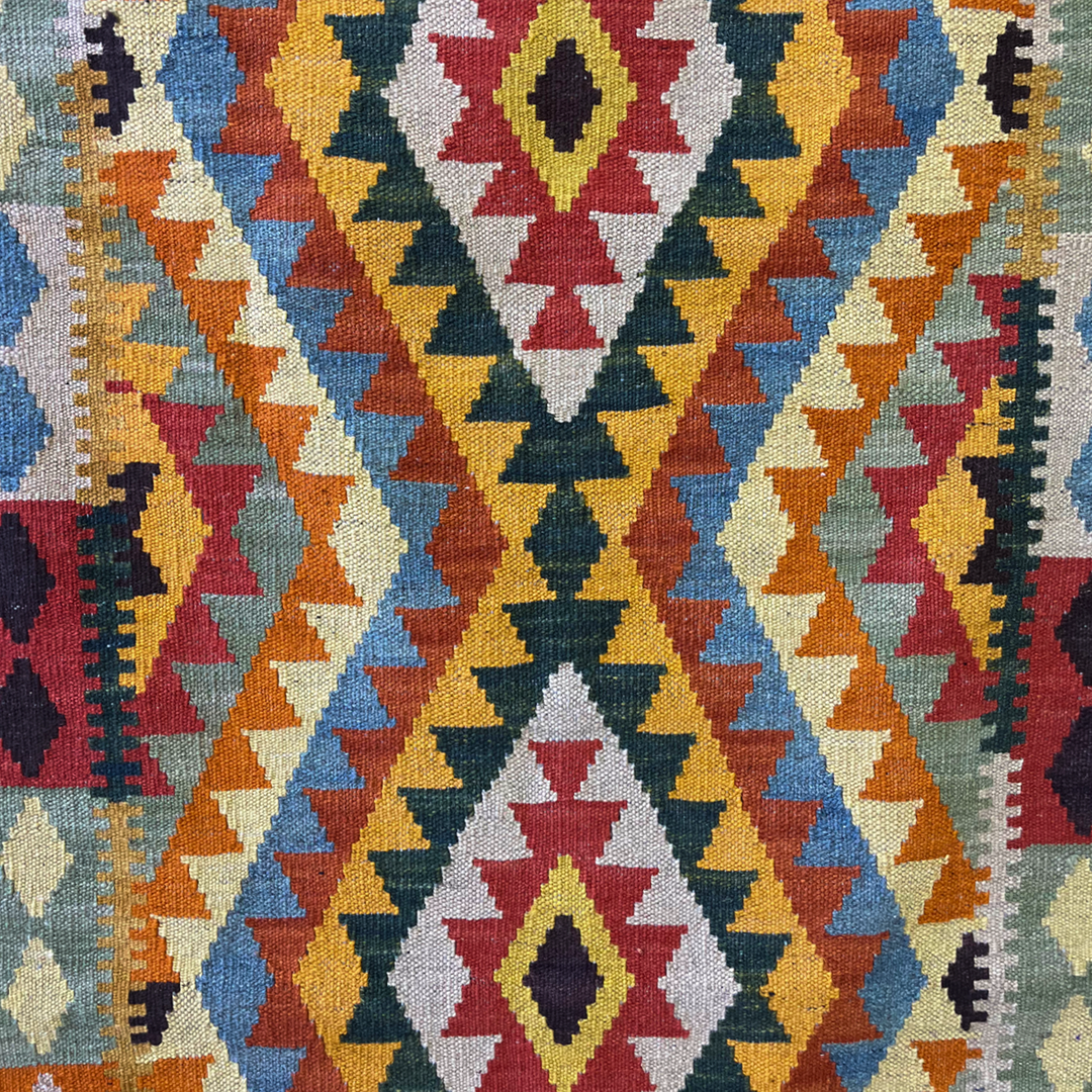 Mid-Sized Wool Kilim Rug