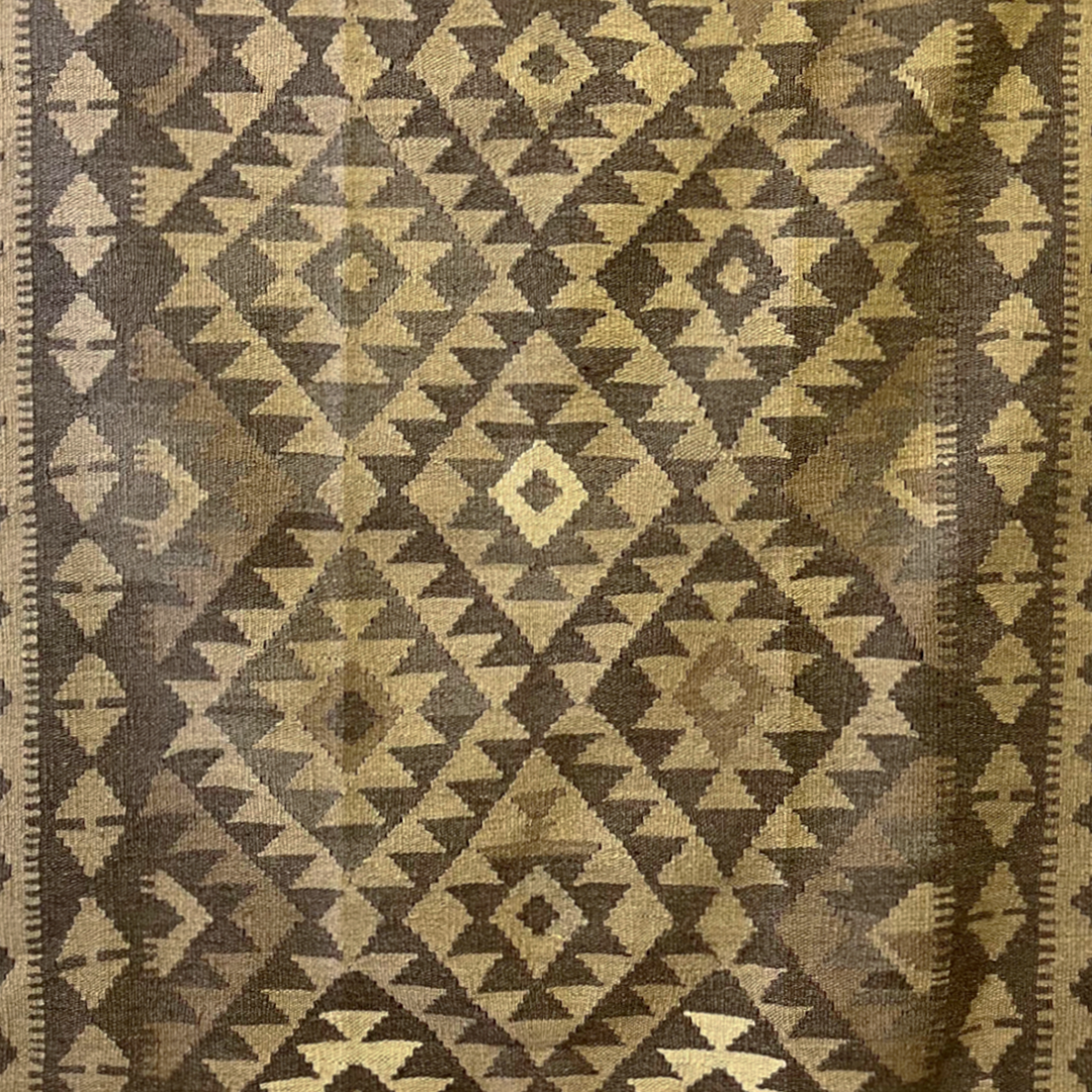 Earth-Toned Wool Kilim