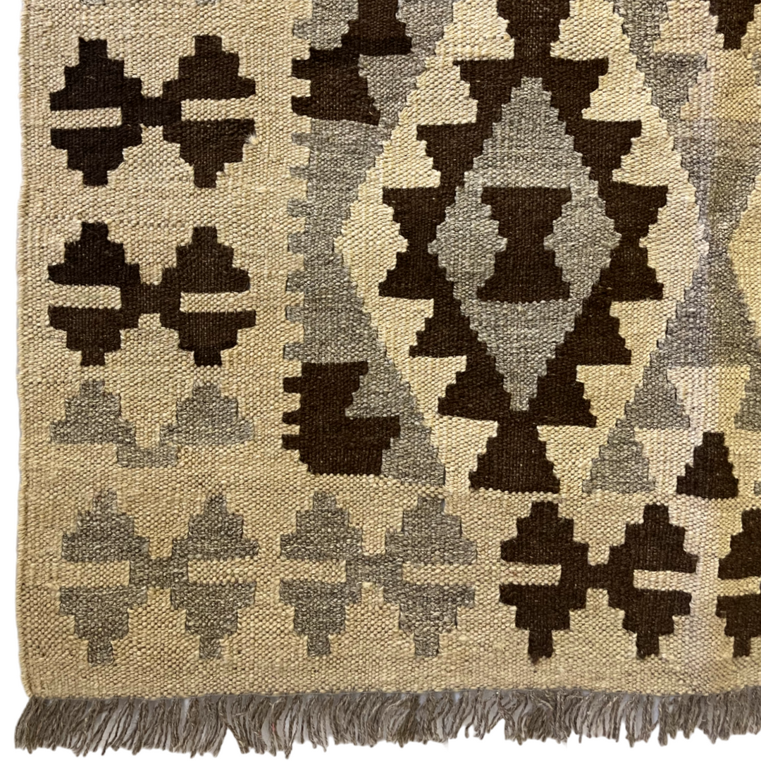 Small Hand-Knotted Wool Kilim