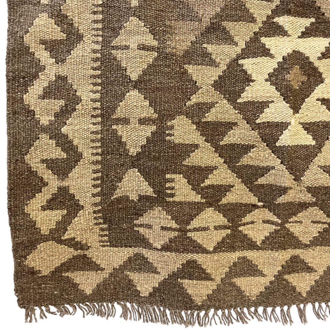 Earth-Toned Wool Kilim