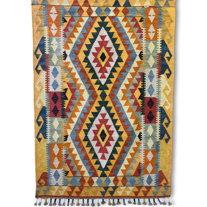 Mid-Sized Wool Kilim Rug